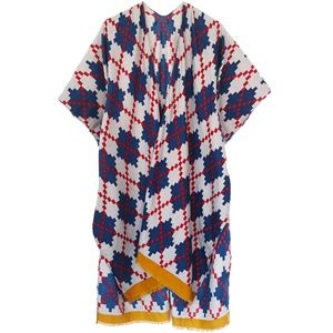 Do Everything in Love Big pixel argyle print wrap